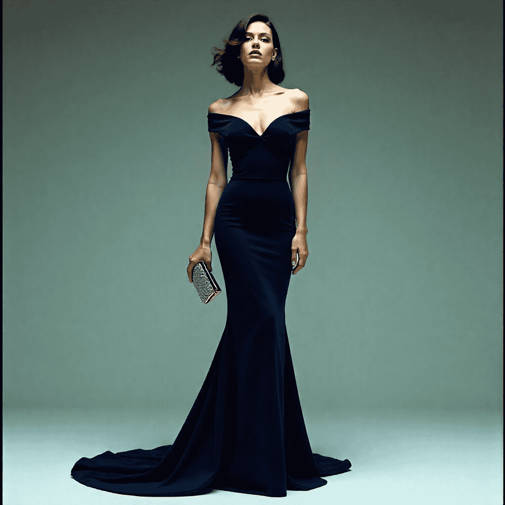 Evening gown and accessories for formal events